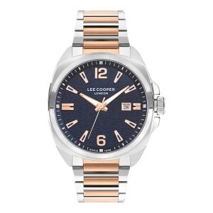 Lee Cooper Lacivert Kadran Erkek Kol Saati, 46mm, Mineral Cam, Paslanmaz Çelik
