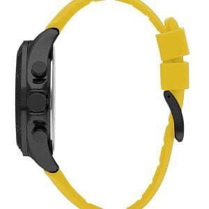 Lee Cooper Dijital&Anolog Erkek Kol Saati, Sarı Slikon Kordon, 46mm, 5ATM