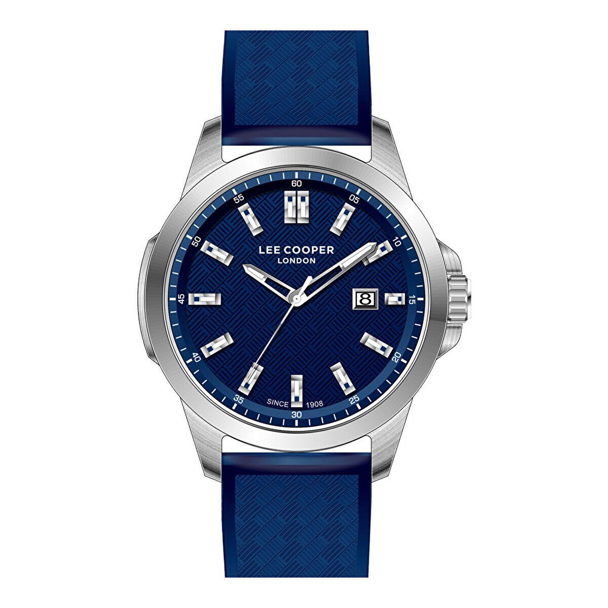 Lee Cooper Lacivert Slikon Kordon Dijital Analog Erkek Kol Saati