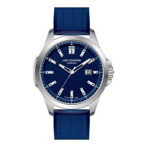 Lee Cooper Lacivert Slikon Kordon Dijital Analog Erkek Kol Saati
