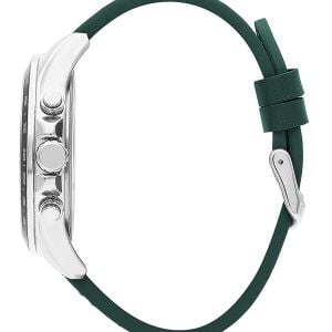 Lee Cooper Yeşil Kadran Erkek Kol Saati, Yeşil Deri Kordon, 46mm, Mineral Cam,5ATM