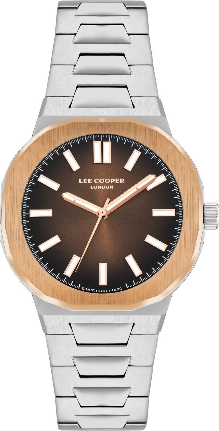 Lee Cooper Erkek Kol Saati 41 mm – Paslanmaz Çelik Kasa & Kordon, 5 ATM