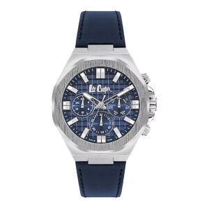 Lee Cooper Erkek Kol Saati, Lacivert Kadran, Deri Kordon, 46mm, 5ATM