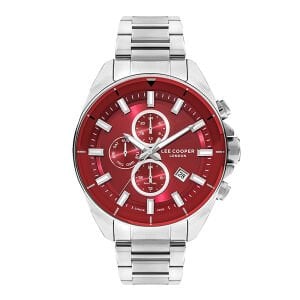Lee Cooper Çelik Kırmızı Kadran Erkek Kol Saati – Güçlü ve Şık Tasarım