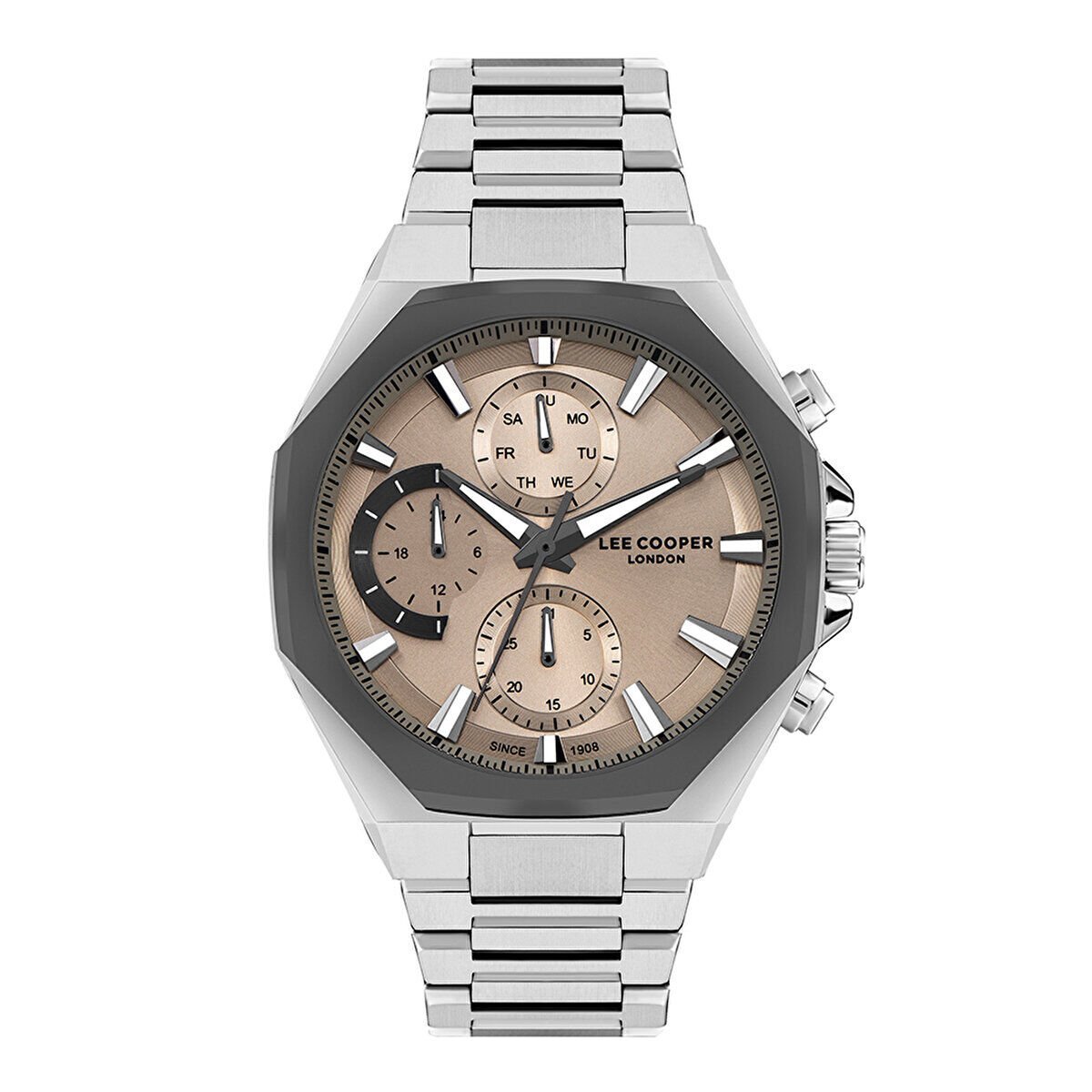Lee Cooper 44 mm Gümüş Erkek Kol Saati 5 ATM Su Geçirmez