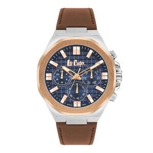Lee Cooper Erkek Kol Saati Deri Kordon Quartz Mineral Cam Gümüş Kasa