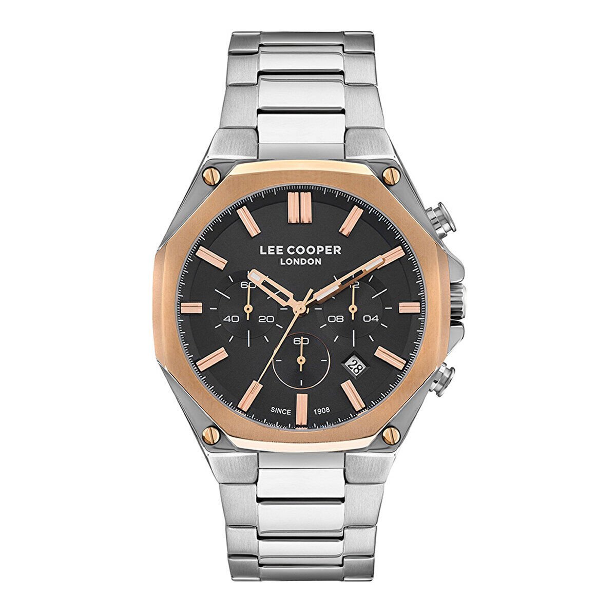 Lee Cooper Çelik Kordon Spor Erkek Kol Saati 44mm