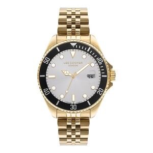 Lee Cooper Altın Renk Kordon Erkek Kol Saati 43mm, 5 ATM