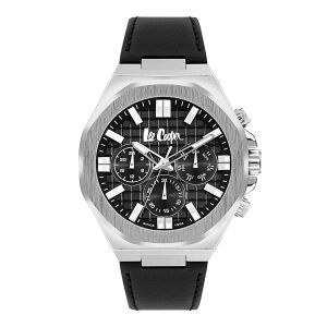 Lee Cooper Deri Siyah Kordon Gümüş Kasa Erkek Kol Saati – Klasik & Şık