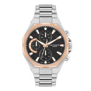 Lee Cooper Gümüş Kordon Erkek Kol Saati 44mm – 5 ATM