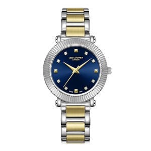 Lee Cooper Kadın Kol Saati, 35mm, Lacivert Kadran, Gümüş&Altın Kordon,3 ATM