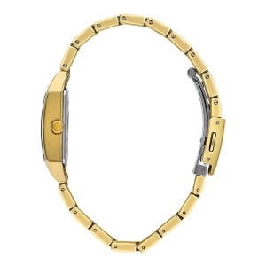 Lee Cooper Kadın Saat, 20mm, Beyaz Kadran, Altın Rengi Kordon, 3ATM