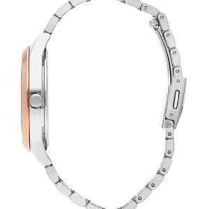 Lee Cooper 38 mm Gümüş & Pembe Altın Kordon Kadın Kol Saati – 5 ATM