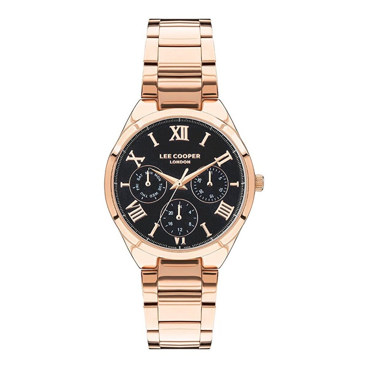 Lee Cooper Rose Gold Kadın Kol Saati – 36 mm, 3 ATM