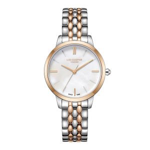Lee Cooper 33 mm Gümüş & Pembe Altın Kadran Kadın Kol Saati – 3 ATM