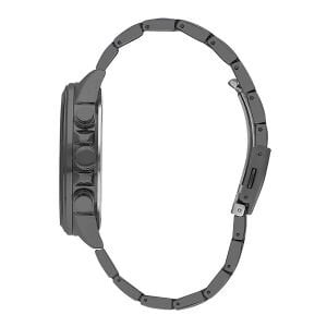 Lee Cooper Yeşil Kadran Gri Kordon Paslanmaz Çelik Erkek Kol Saati – 46 mm, 5 ATM, Mineral Cam