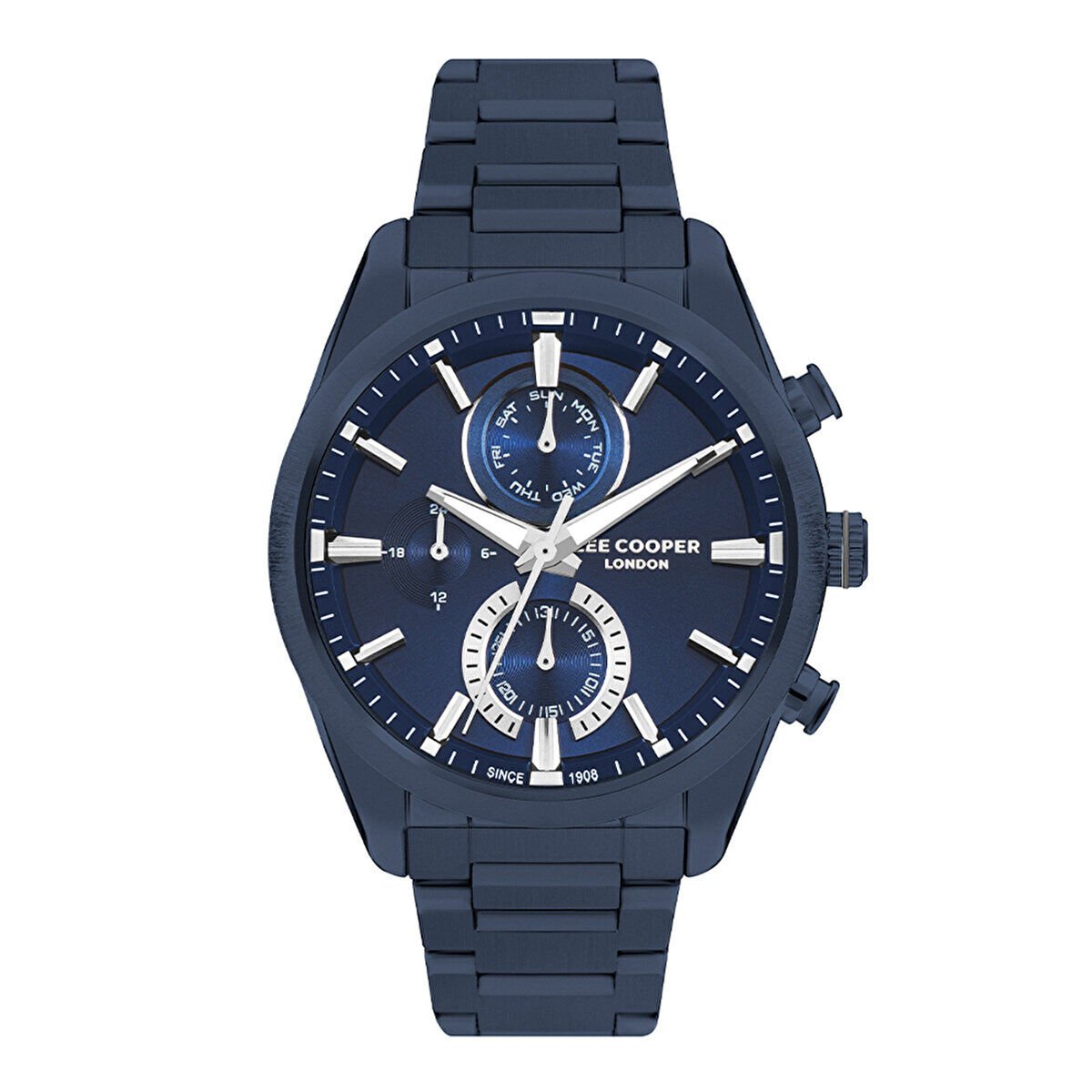Lee Cooper Erkek Kol Saati 45 mm Lacivert Kordon Lacivert Kadran 5 ATM