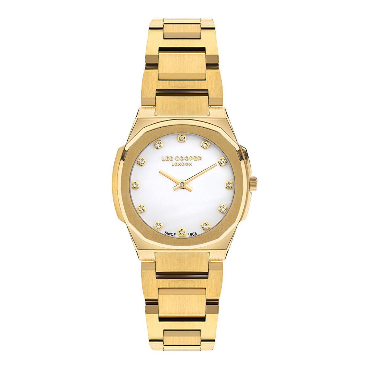 Lee Cooper Altın Renk Metal Kordon Kadın Kol Saati – 31 mm, 3 ATM, Mineral Cam