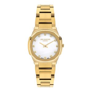 Lee Cooper Altın Renk Metal Kordon Kadın Kol Saati – 31 mm, 3 ATM, Mineral Cam