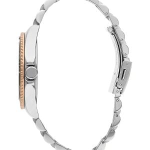 LE COOPER Gümüş Pembe Altın Kordon Kadın Kol Saati 36 mm 3 ATM