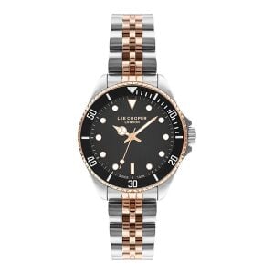 LE COOPER Gümüş Pembe Altın Kordon Kadın Kol Saati 36 mm 3 ATM