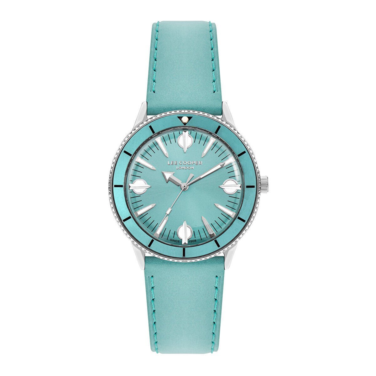 LE COOPER Mavi Deri Kordon Kadın Kol Saati – 36 mm, 3 ATM