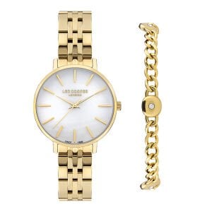 LE COOPER Gold Kordon Kadın Kol Saati – 34 mm, 3 ATM