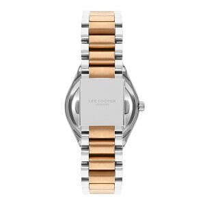LE COOPER Gümüş Pembe Altın Kordon Kadın Kol Saati – 34 mm, 3 ATM