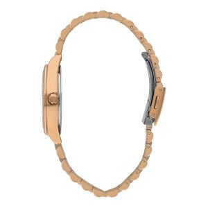 Lee Cooper Multifonksiyon Pembe Altın Kadran Pembe Altın Kordon Kadın Kol Saati – 3 ATM, Mineral Cam