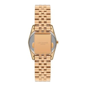 Lee Cooper Multifonksiyon Pembe Altın Kadran Pembe Altın Kordon Kadın Kol Saati – 3 ATM, Mineral Cam