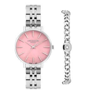 Lee Cooper Pembe Kadran Paslanmaz Çelik Kol Saati – 3 ATM, 3-Hands