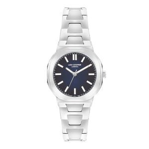 Lee Cooper Kadın Kol Saati – Lacivert Kadran, Gümüş, 32 mm, 3 ATM