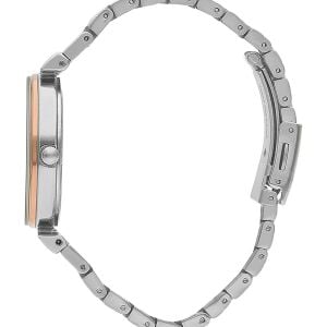 Lee Cooper Kadın Kol Saati – Gümüş Kadran, Gümüş / Pembe Altın, 35 mm, 3 ATM