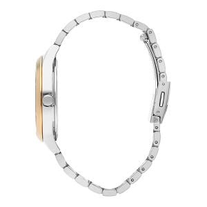 Lee Cooper Kadın Kol Saati – Gümüş Kadran, Gümüş & Altın, 34 mm, 3 ATM