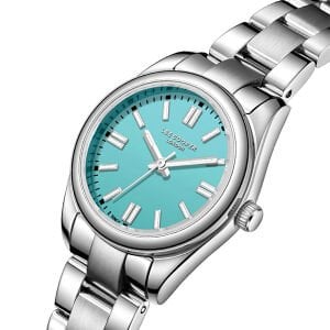 Lee Cooper Kadın Kol Saati – Mavi Kadran, Gümüş, 28 mm, 3 ATM