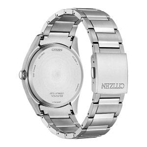 Citizen Erkek Kol Saati – 41.5 mm, Mavi Kadran, Gümüş Kordon, 5 ATM