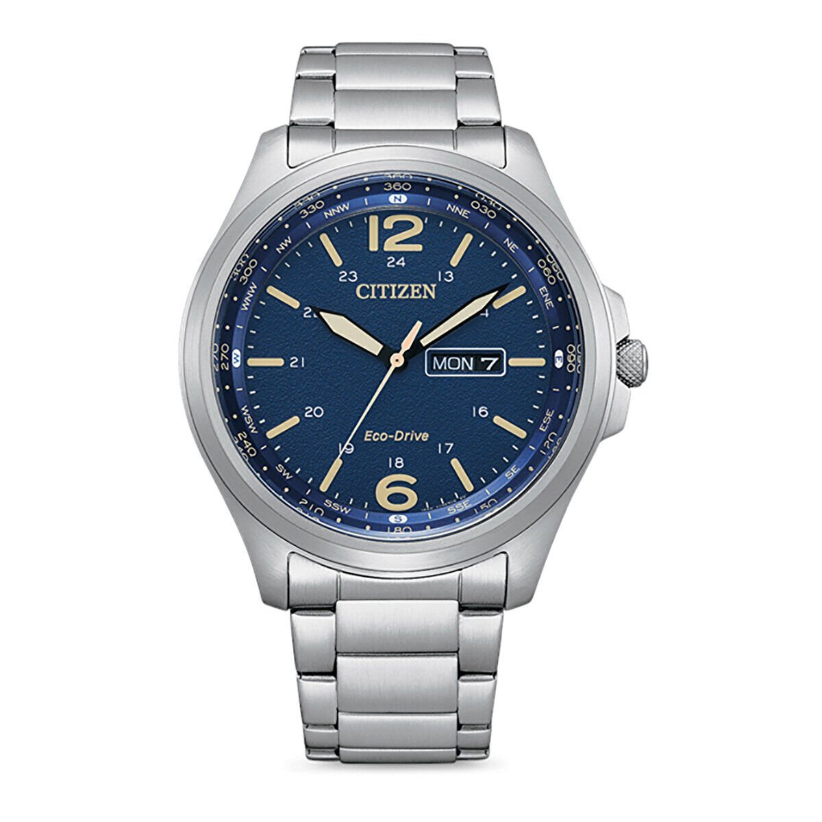 Citizen Erkek Kol Saati – Eco-Drive, Mavi Kadran, Çelik Kordon