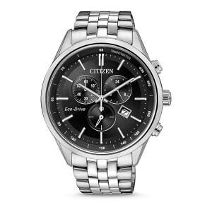Citizen Kronograf Eco-Drive Erkek Kol Saati – 42 mm, Siyah Kadran, Safir Cam, 10 ATM