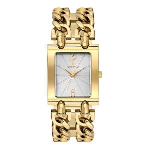 Essence Beyaz Kadran Altın Renk Kordon Şık Tasarım Kadın Saati