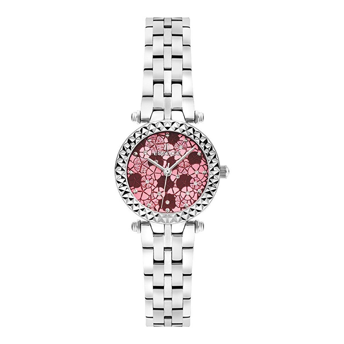 Essence Kadın Kol Saati 26 mm Pembe Kadran Çelik Kordon 5 ATM