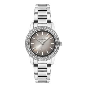 Essence Kadın Kol Saati – Siyah Taşlı Kadran, Silver Kordon