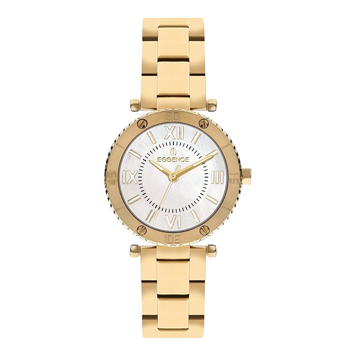 Essence Kadın Kol Saati – Gold Kordon, Beyaz Kadran