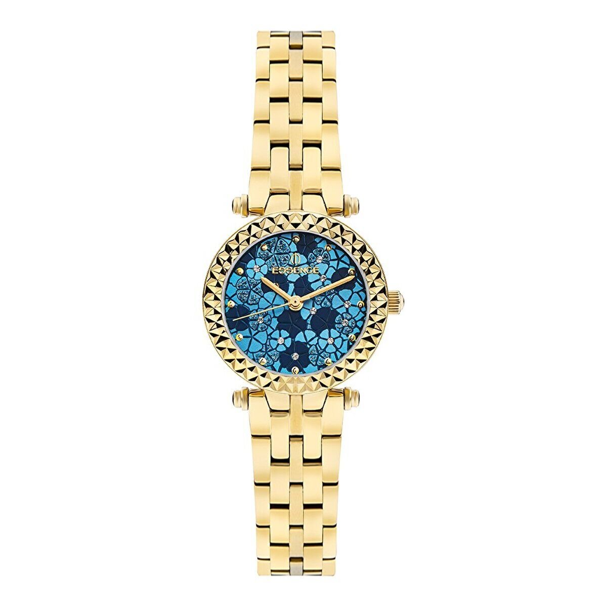 Essence Kadın Kol Saati – Gold Kordon & Kasa, Mavi Kadran