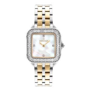 Essence Kol Saati Beyaz Taşlı Kadran Silver Altın Çelik Kordon Su Geçirmez Kasa 5 ATM