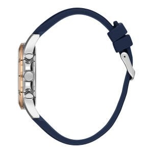 Slazenger Kol Saati 5 ATM Su Geçirmez Paslanmaz Çelik Kasa Mineral Cam 45mm  Lacivert Silikon Kordon