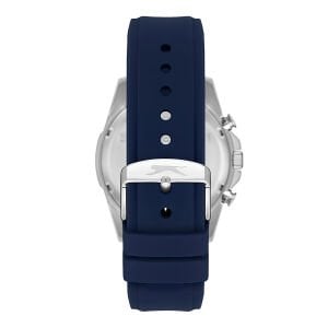 Slazenger Kol Saati 5 ATM Su Geçirmez Paslanmaz Çelik Kasa Mineral Cam 45mm  Lacivert Silikon Kordon