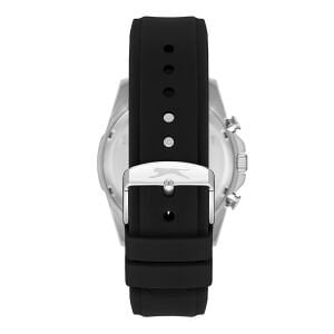 Slazenger Erkek Kol Saati 45 mm Siyah Kadran Siyah Silikon Kordon 5 ATM