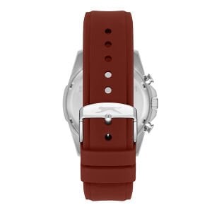 Slazenger Erkek Kol Saati 45 mm Bordo Silikon Kordon Bordo Kadran 5 ATM Mineral Cam