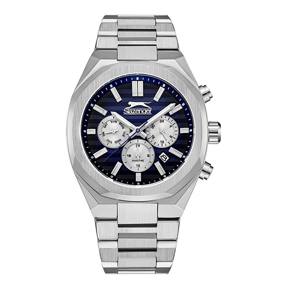 Slazenger Erkek Kol Saati 43 mm Paslanmaz Çelik Metal Kordon 5 ATM