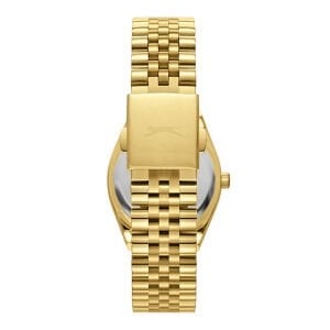 Slazenger Kadın Kol Saati – Altın Kordon, Gümüş Kadran, 3 ATM, Mineral Cam